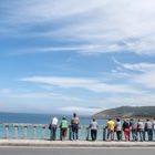 Mirando al mar en la primavera de 2017 en galicia