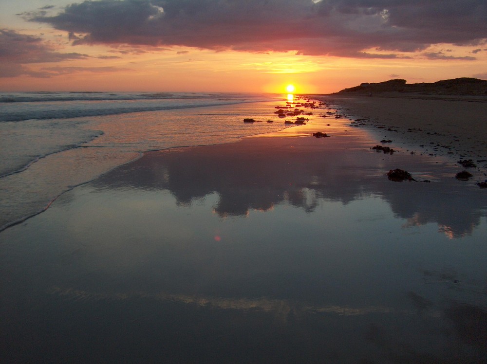 Mirroir dans le sable