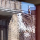 mirror balcony and blue sky