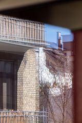 mirror balcony and blue sky