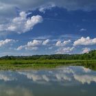 Mirror for the summer cloudscape