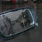 Mirror in rainy Machynlleth