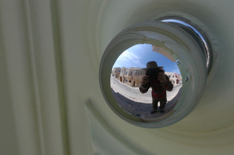 mirrored doorknob