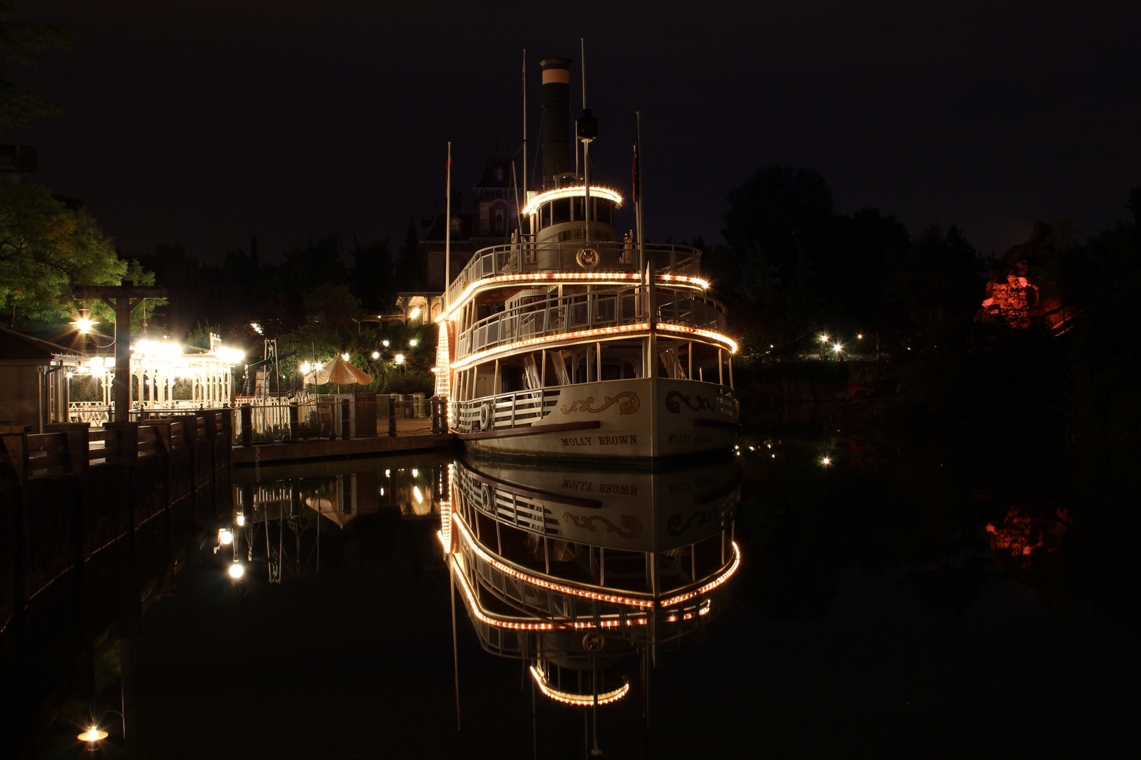 Mississippi Dampfer bei Nacht