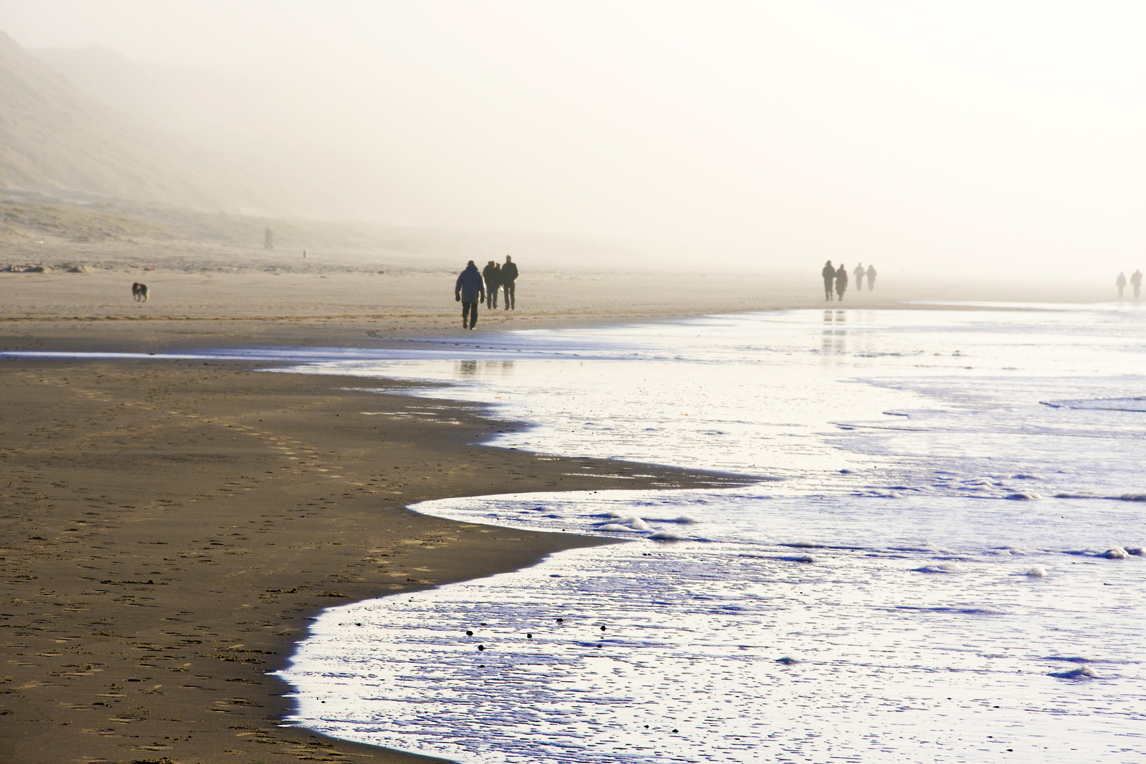 mist above the beach