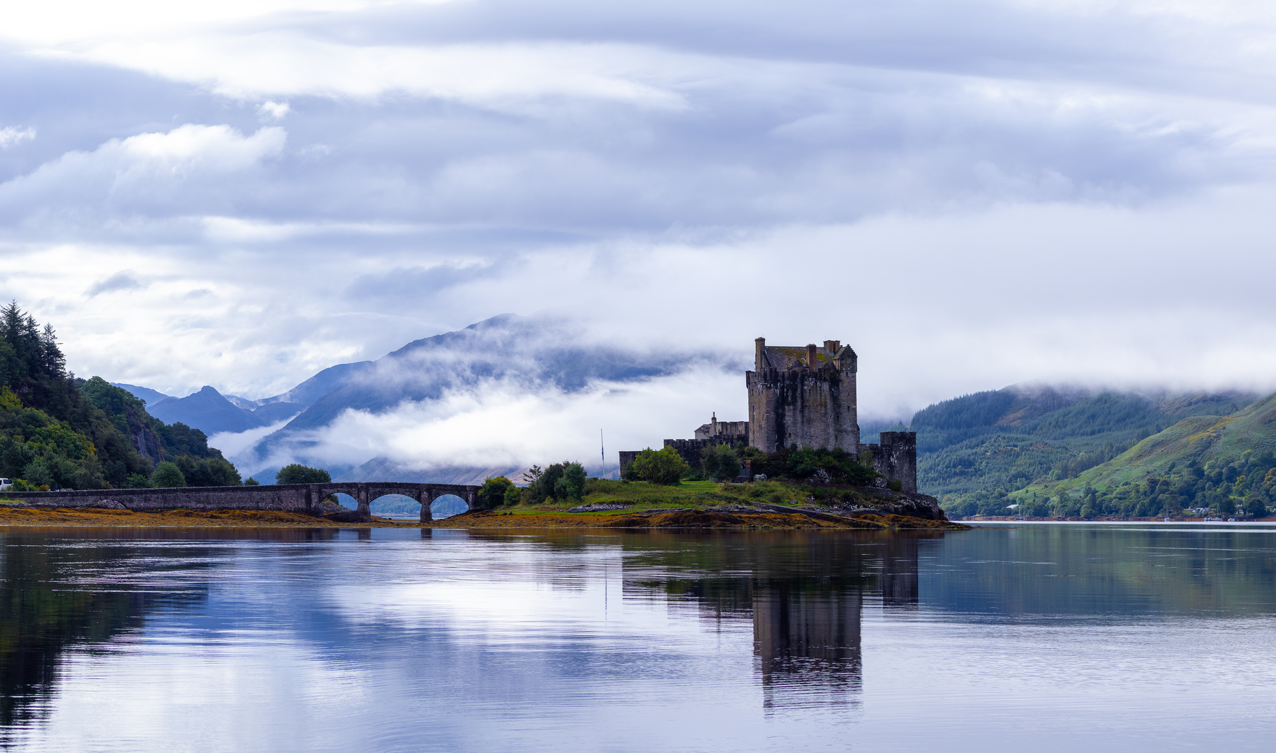 mist clears over loch duich 