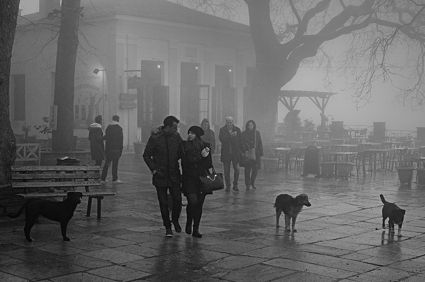 Mist in Makrynitsa, Greece...