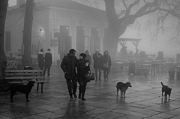 Mist in Makrynitsa, Greece...