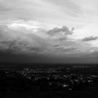 Mistwetter über Bad Dürkheim an der Weinstrasse