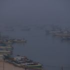 Misty morning in Gaza City