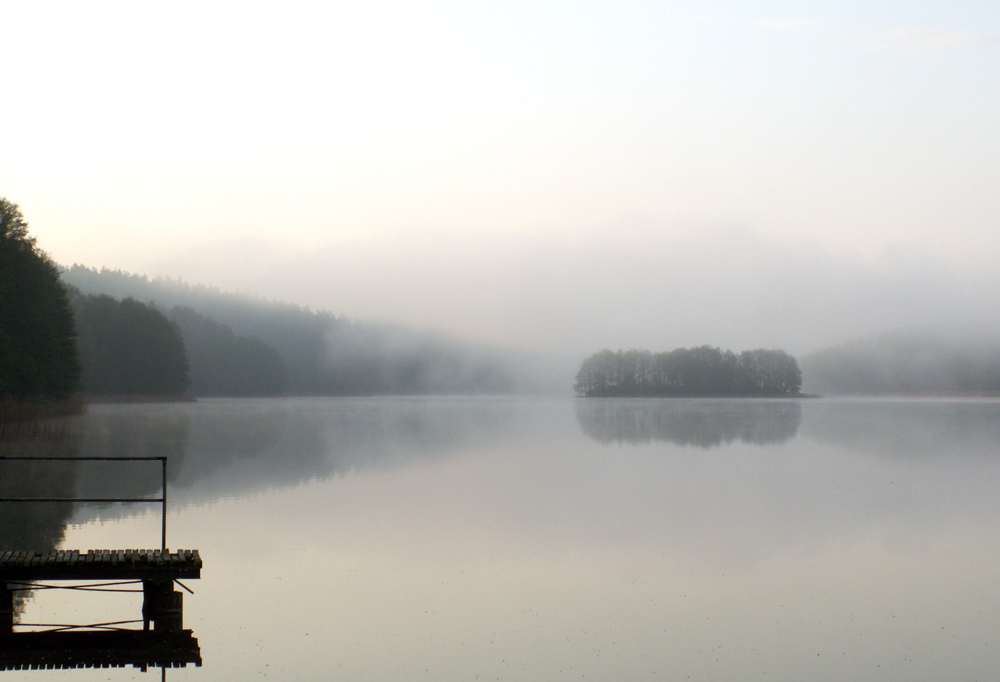 misty sunrise at gilwa Lake ...