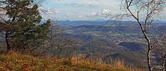 Mit 70mm im Oktober 2014 über die Kannte des  Hohem Schneebergs...