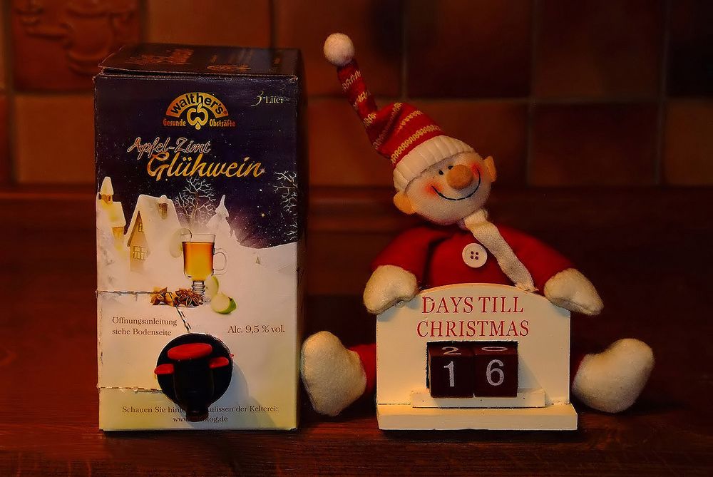 Mit Apfel-Zimt-Glühwein ...