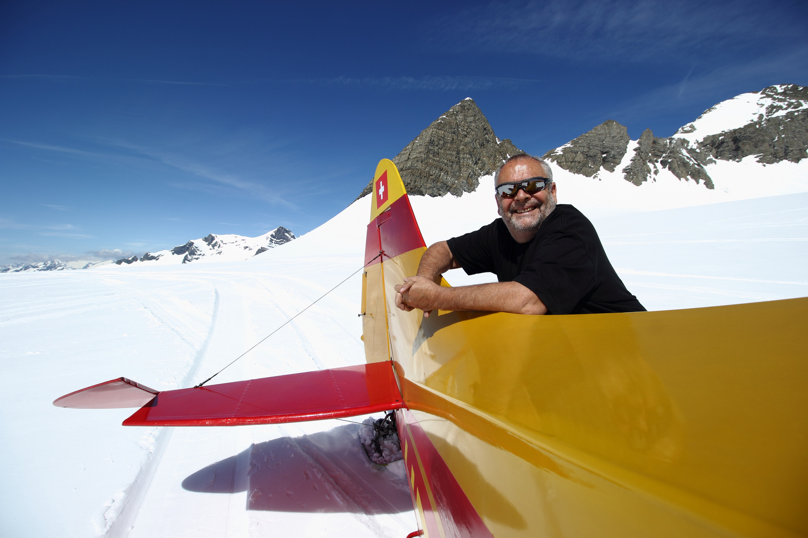 mit Arno Thurnbichler - am  Hüfi Gletscher - 25 5 2018