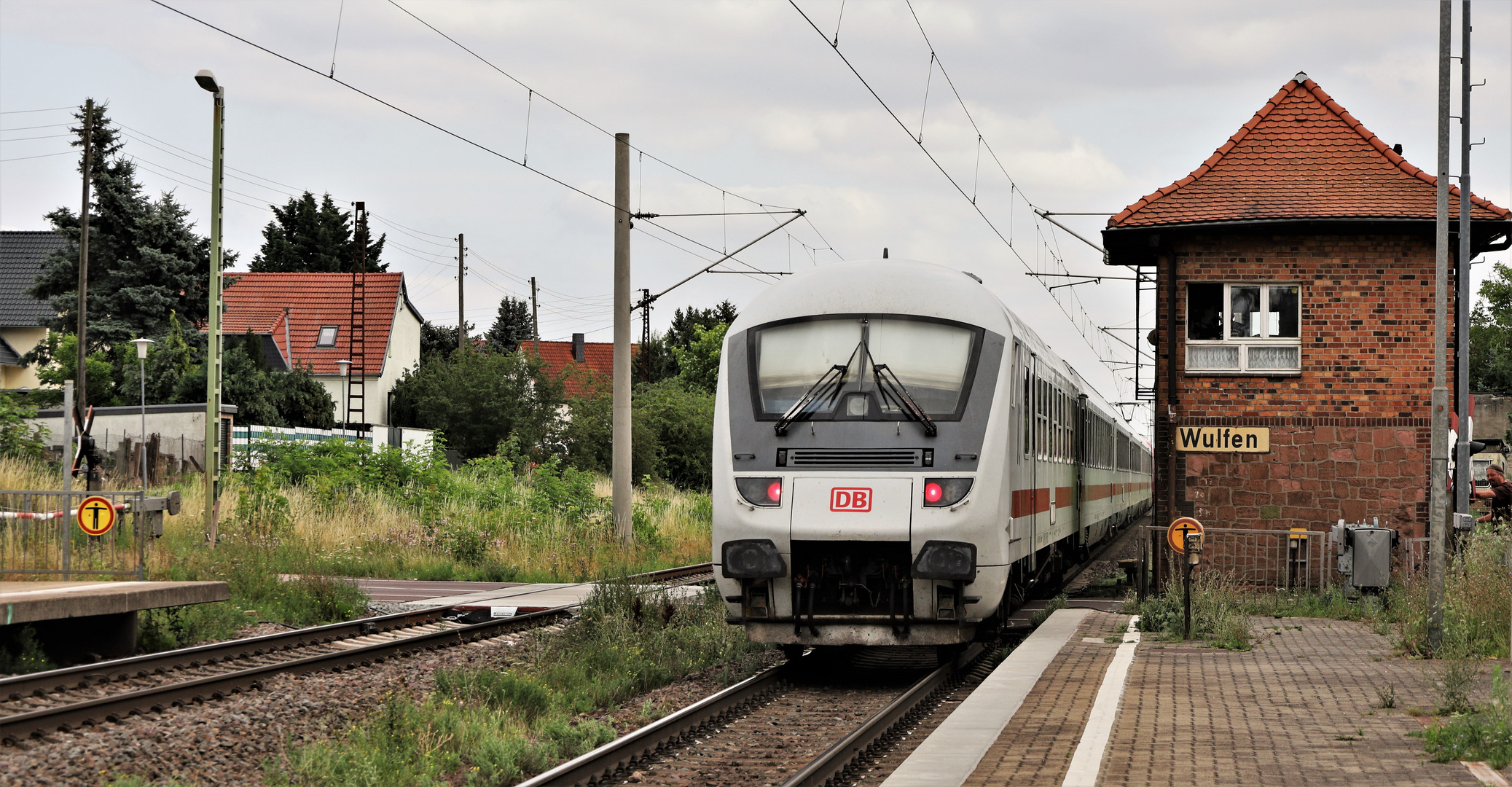 Mit Blick auf den Steuerwagen...