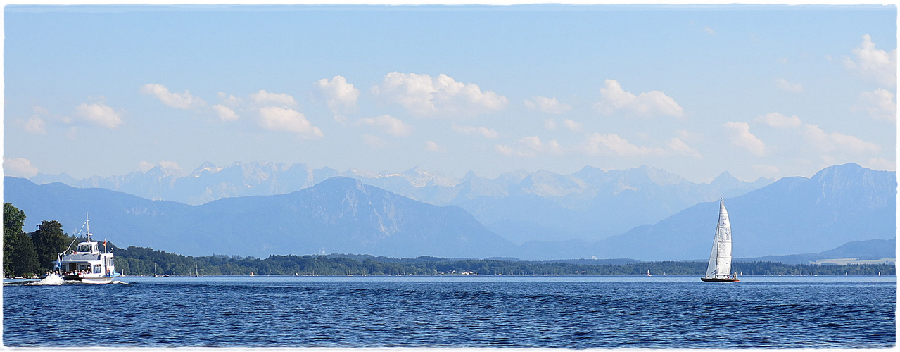 mit blick in die alpen