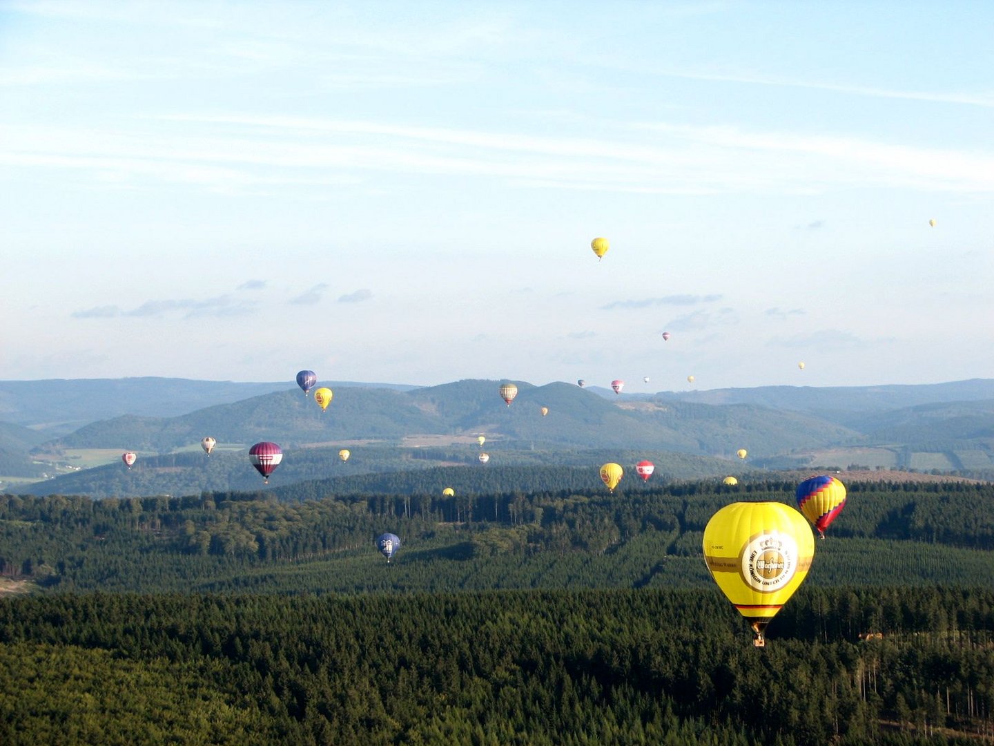 Mit dem Ballon über dem Sauerland