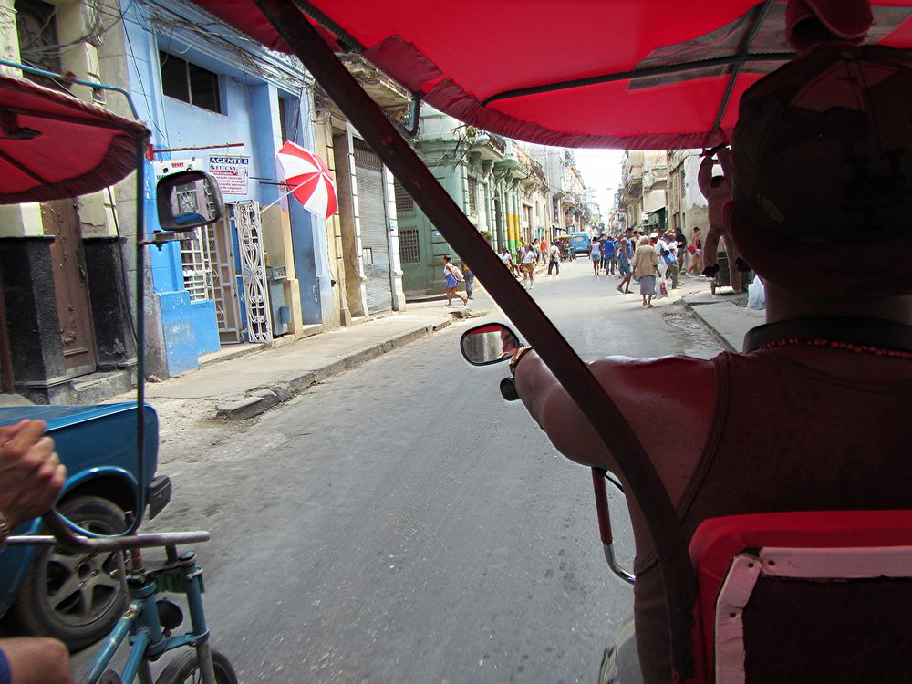 Mit dem Bici Taxi in ...