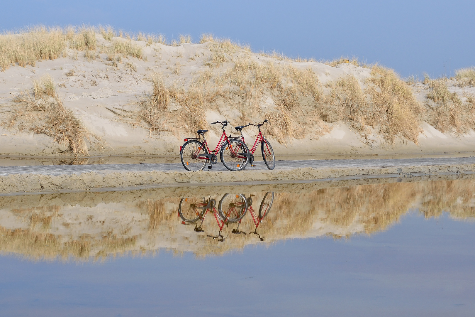 Mit dem Fahrrad am Meer