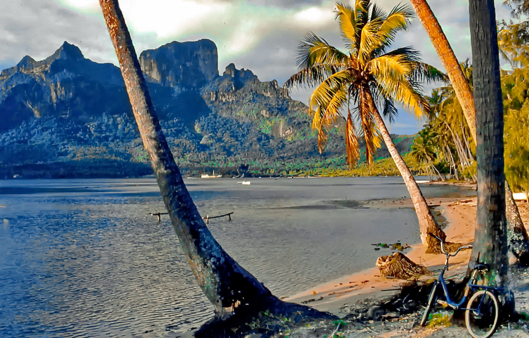 Mit dem Fahrrad um Bora Bora