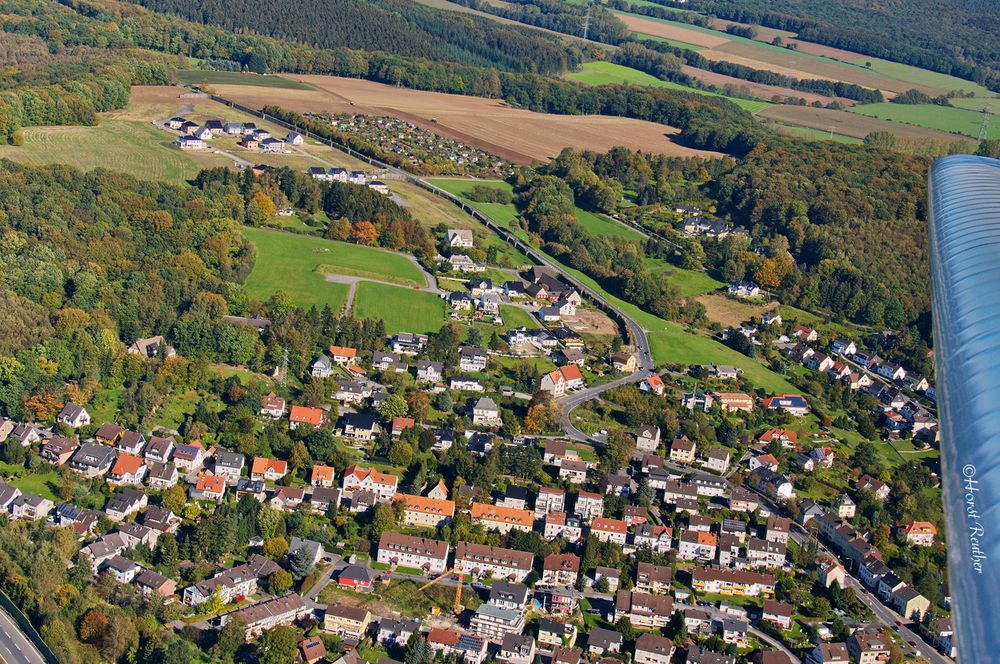 Mit dem Flugzeug über meine Heimatstadt Neheim