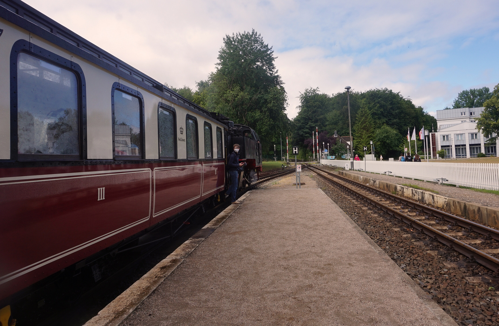 Mit dem historischen Waggon