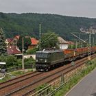 Mit dem Holzroller an der Elbe entlang