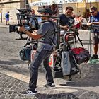  Mit dem Kamerateam auf dem Piazza Navona