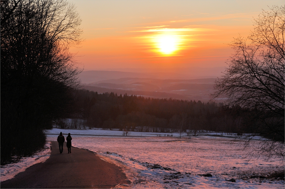 mit dem letzten Sonnenlicht