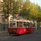 Mit dem Lowa - Triebwagen durch Leipzig.