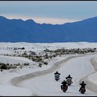 Mit dem Motorrad durch White Sands