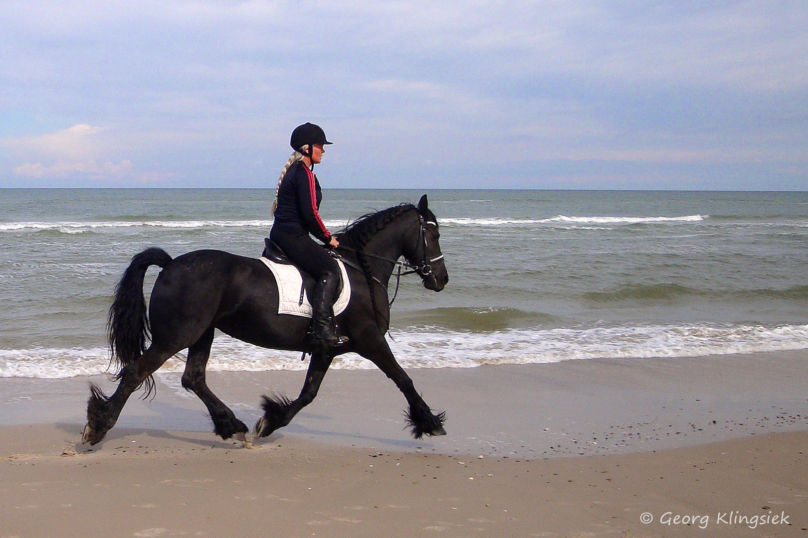 Mit dem Pferd an den Strand 1