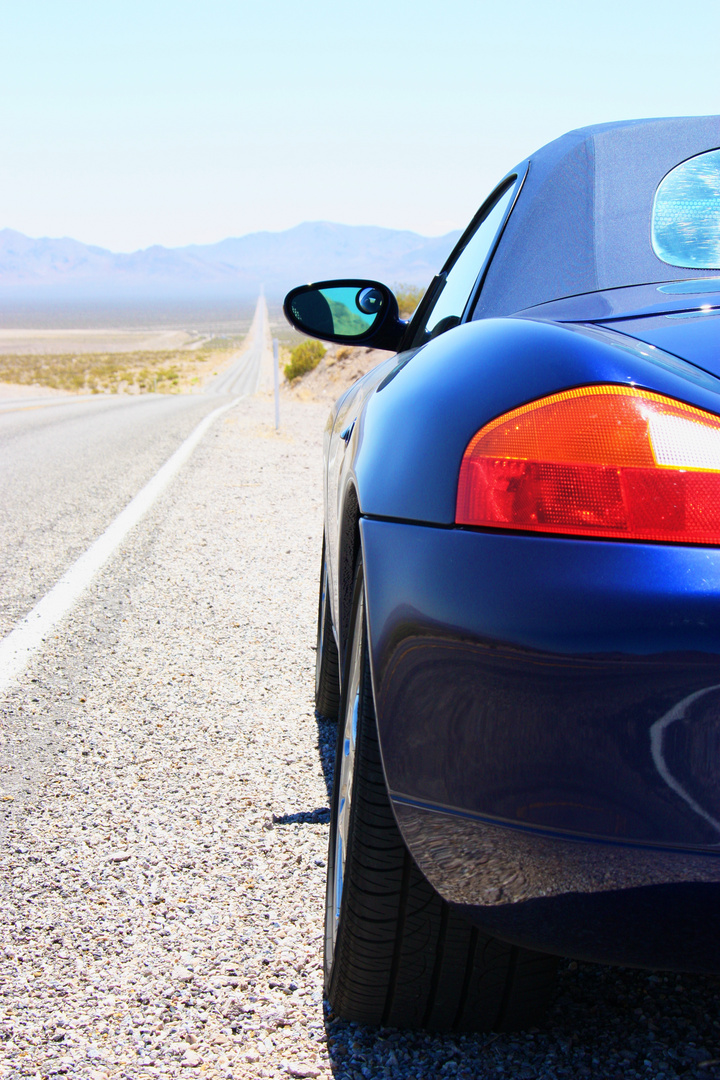 mit dem Porsche ins Death Valley