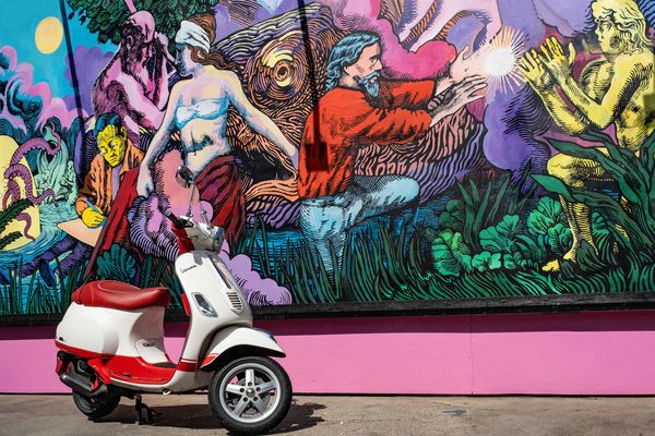 Mit dem Roller zur Arbeit