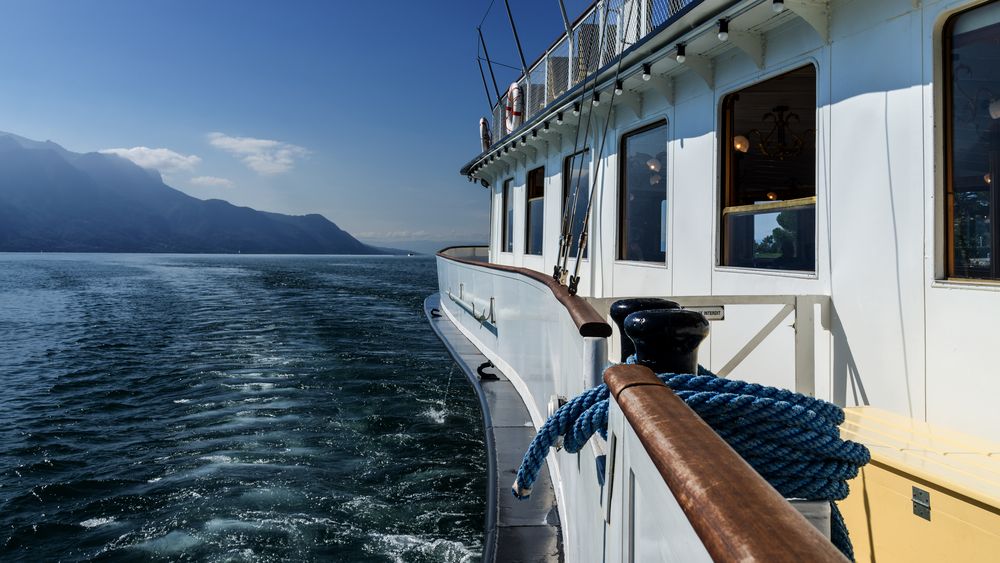 Mit dem Schiff auf dem Genfersee