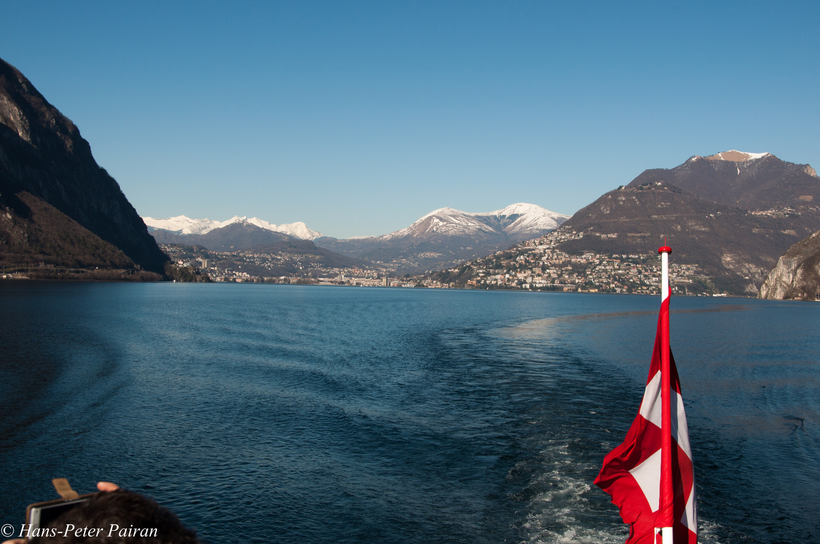 mit dem Schiff übern Luganer See