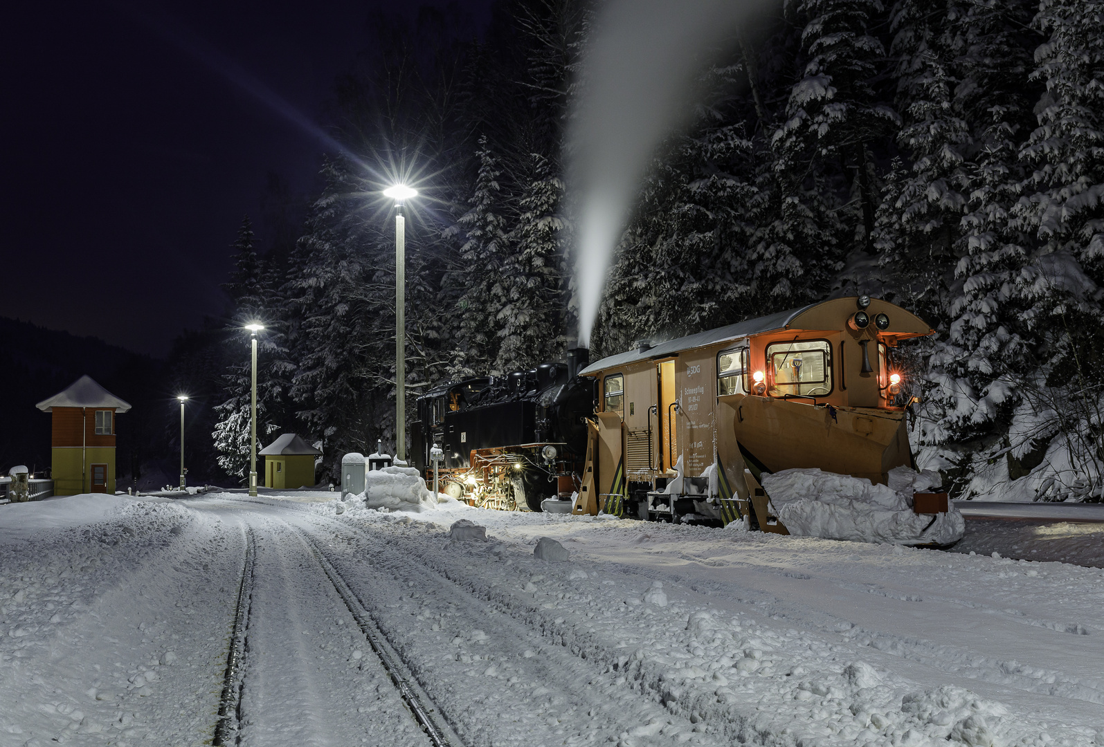 Mit dem Schneepflug von Freital nach Kipsdorf