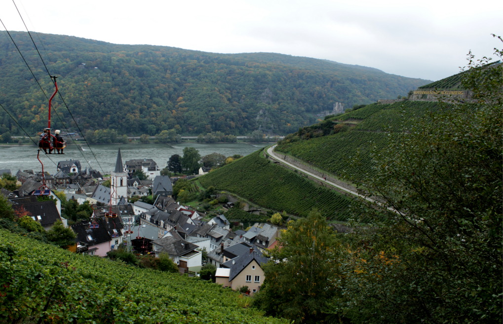 Mit dem Sessellift nach Assmannshausen/Rhein,