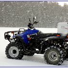 mit dem Spassmobil im Schneesturm