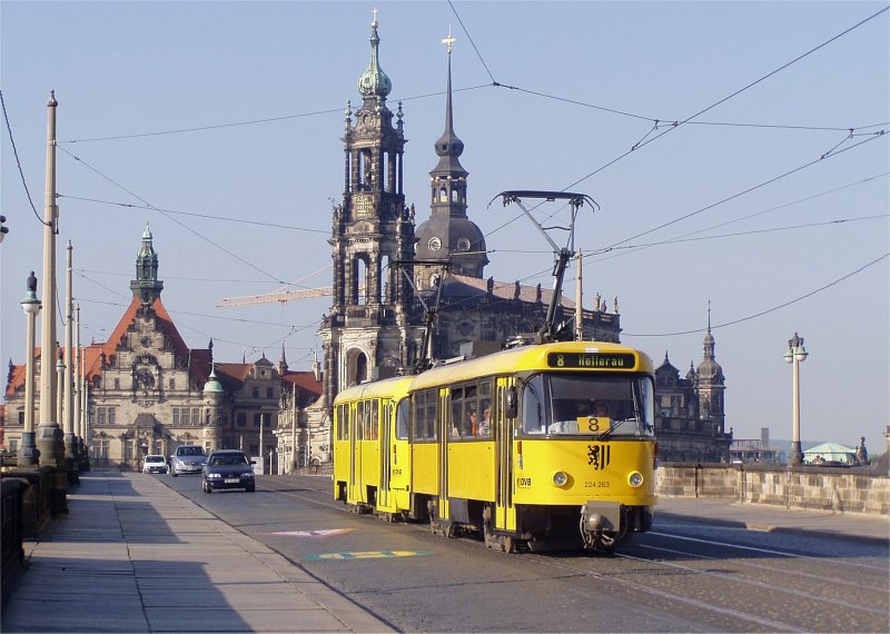 Mit dem T4DMT über die Augustusbrücke