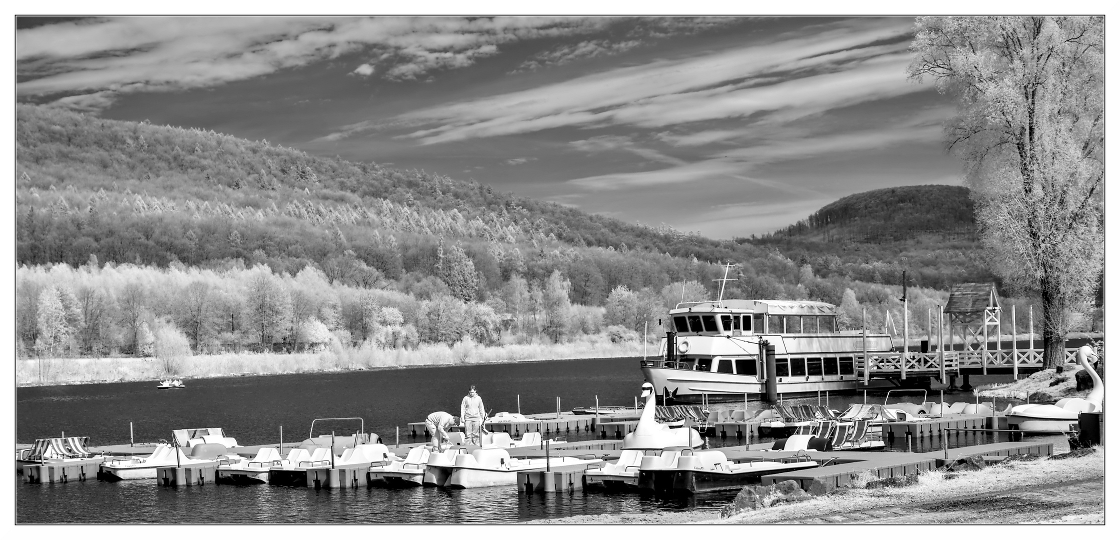 Mit dem Tretboot auf den See