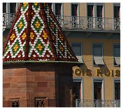 Mit dem Velo unterwegs VII: Mittlere Brücke und Hotel Les Trois Rois