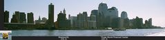 Mit dem Water Taxi auf dem Hudson River am Finance District