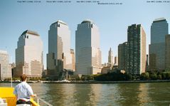 Mit dem Water Taxi auf dem Hudson River am World Financial Center