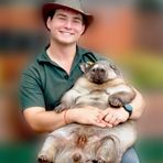Mit dem Wombat aber kann man kuscheln!