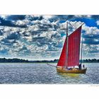 - mit dem Zeesenboot auf dem Bodden unterwegs -