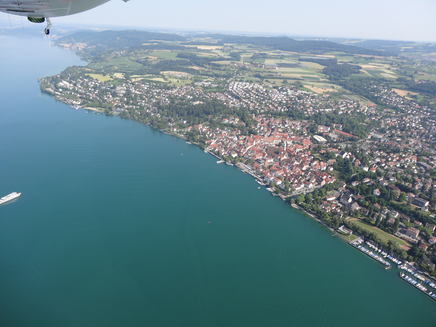 Mit dem Zeppelin bei Überlingen unterwegs  