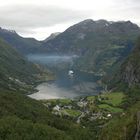 Mit der AIDAblu im Geiranger Fjord (Norwegen) 2005