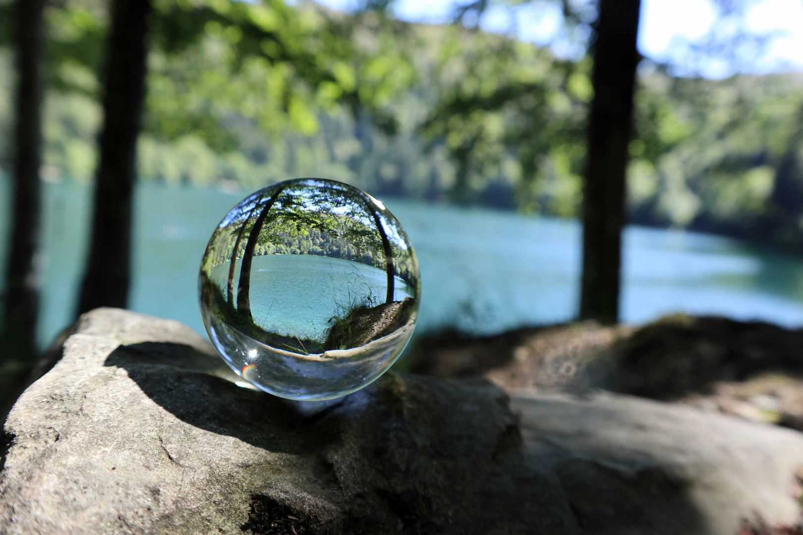 mit der Glaskugel am Lac du Ballon