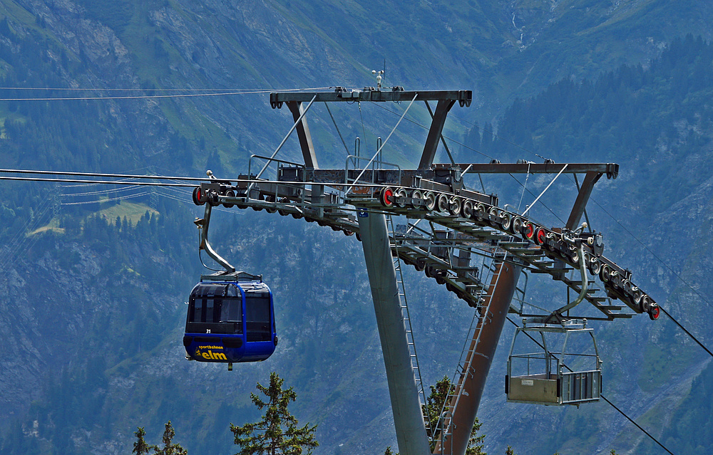 ..mit der Gondelbahn..